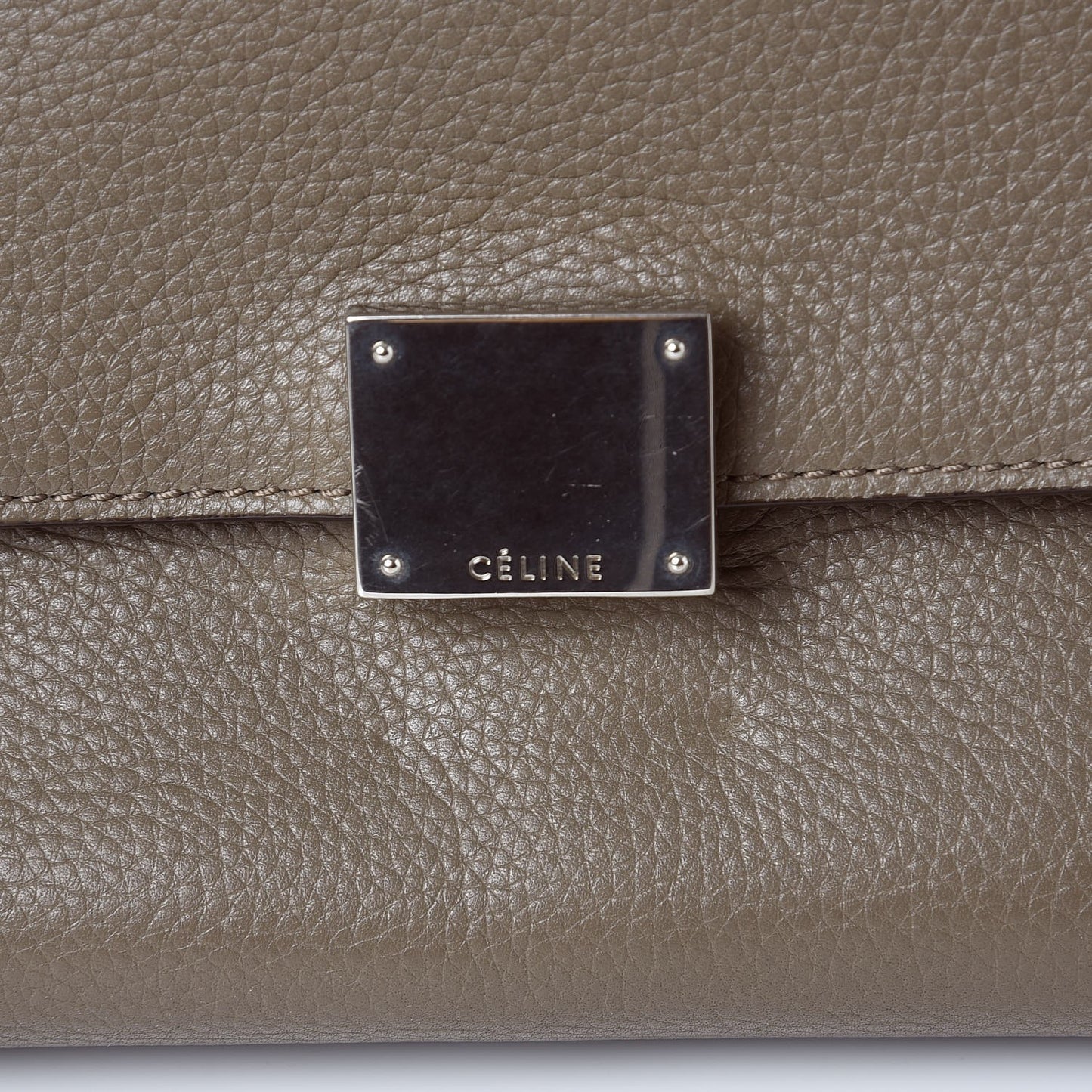 Drummed Calfskin Suede Large Trapeze Souris
