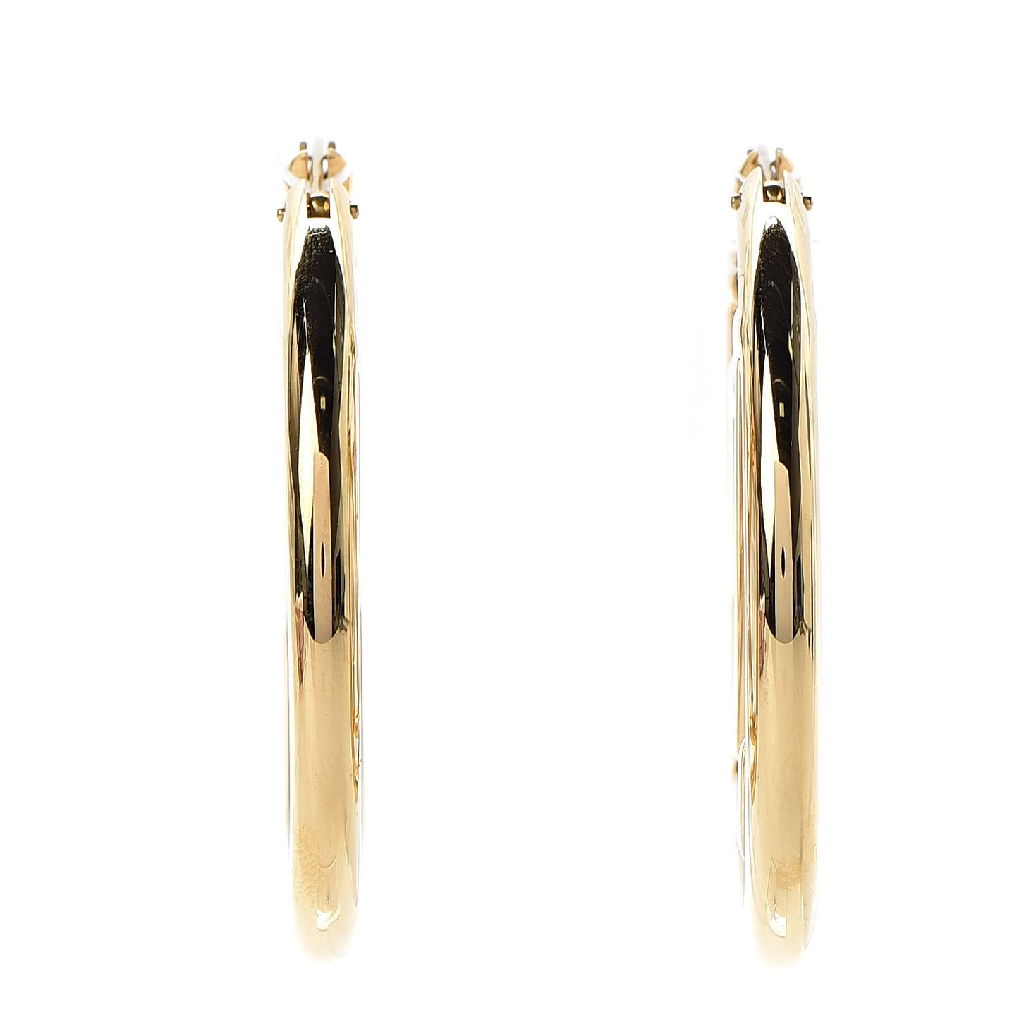 Metal Louise Hoop Earrings Gold