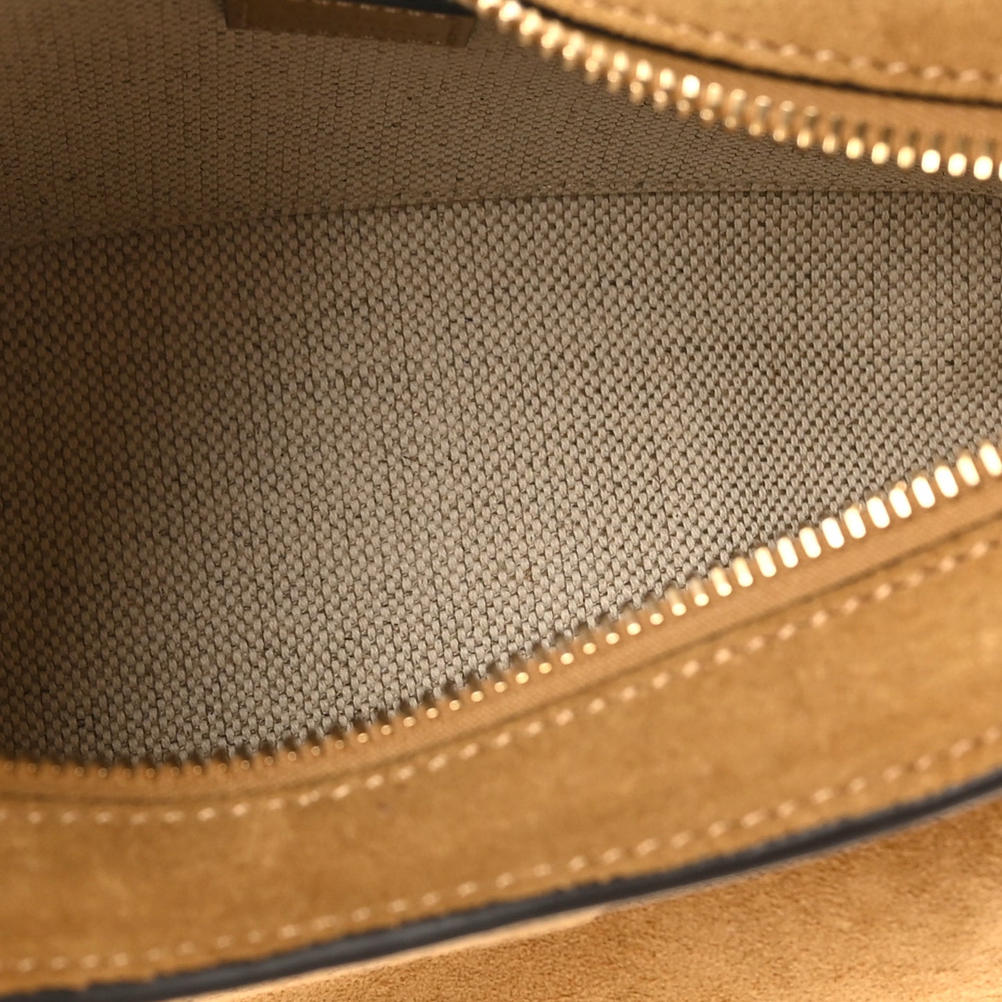 Suede Charms Hobo Bag Gold Khaki