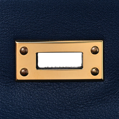 Hermes Swift Kelly Pochette Clutch Bleu Navy 23 of 26