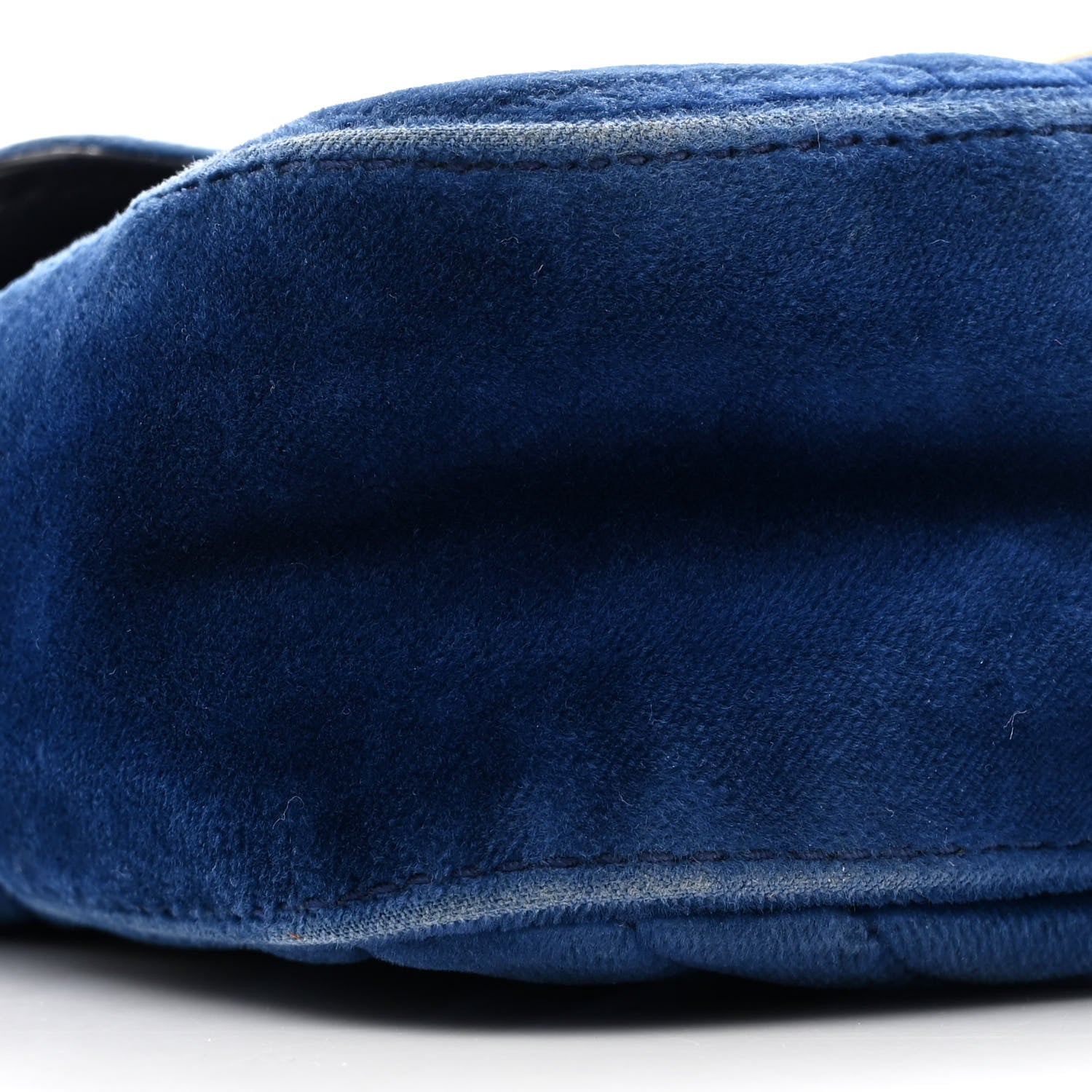 Gucci Velvet Matelasse Mini GG Marmont Shoulder Bag Cobalt Blue 8 of 9