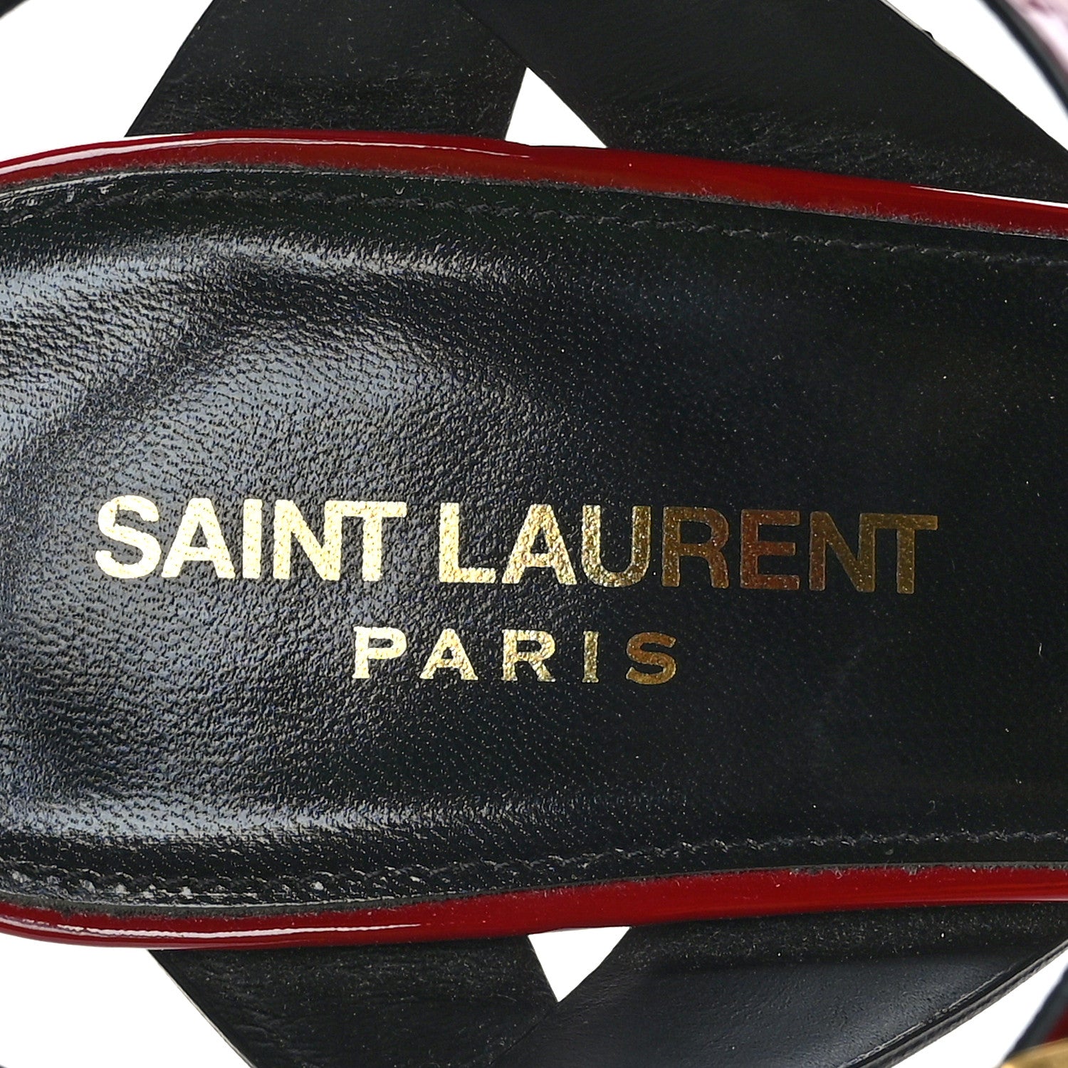 Saint Laurent Patent Calfskin Tribute 105 Sandals 39 Hot Red 7 of 7