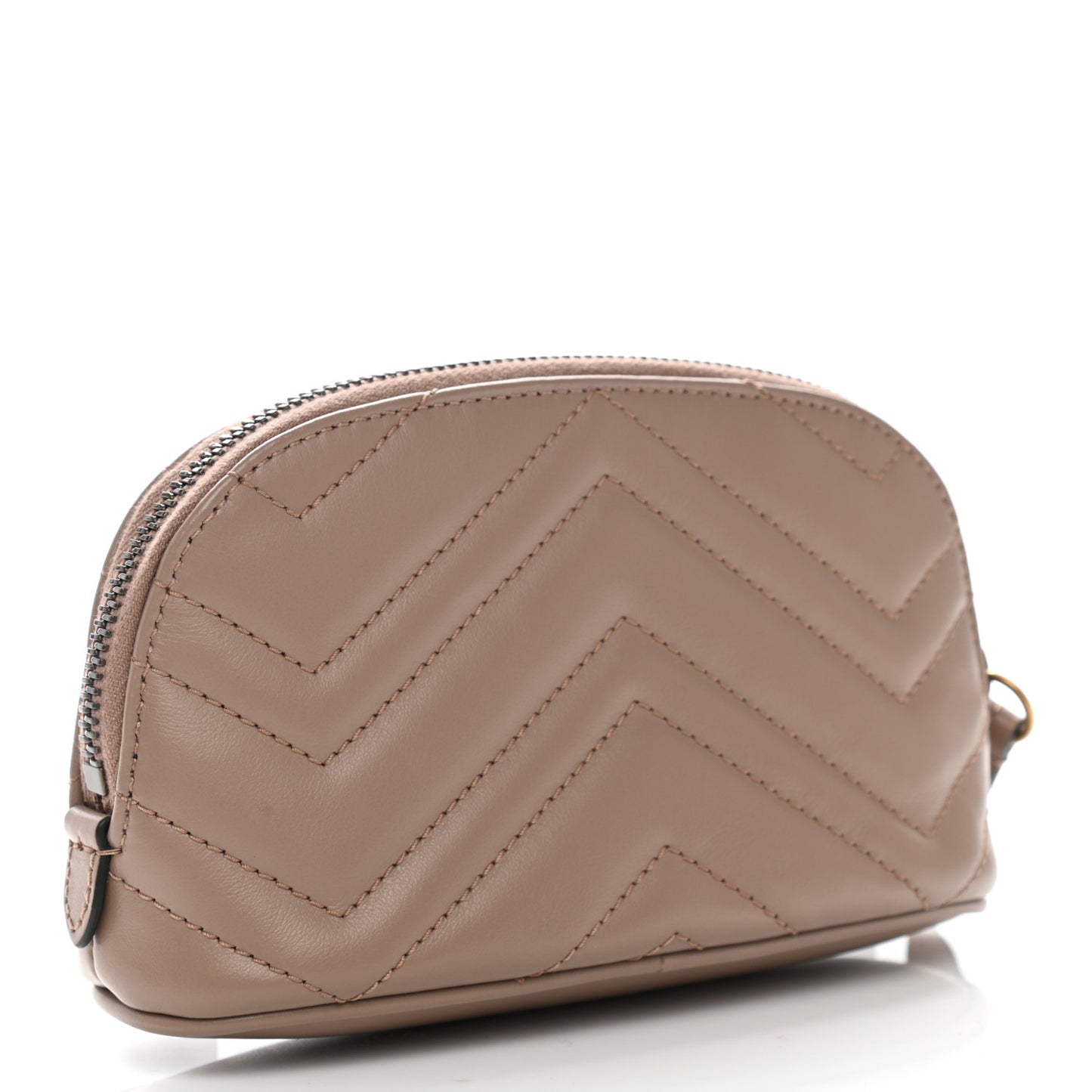 Calfskin Matelasse GG Marmont Pouch Cosmetic Case Porcelain Rose