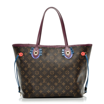 Louis Vuitton Monogram Totem Neverfull MM Magenta 1 of 7