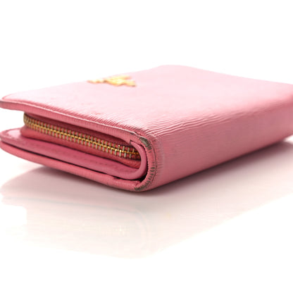 Prada Vitello Move Compact Wallet Geranio 8 of 19