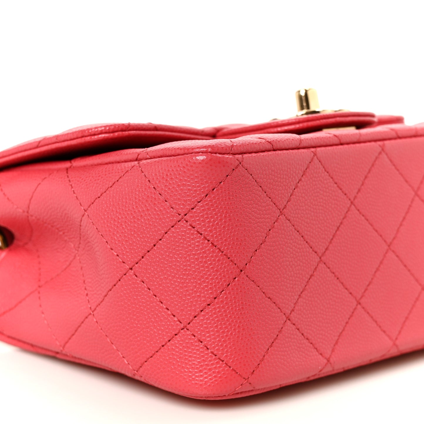 Caviar Quilted Mini Square Flap Pink
