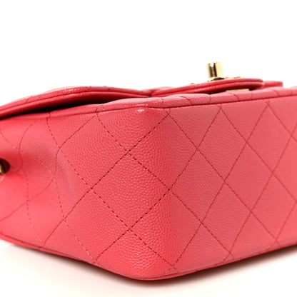 Chanel Caviar Quilted Mini Square Flap Pink 10 of 12
