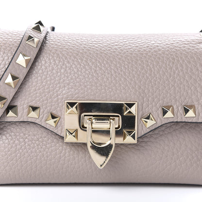 Valentino Garavani Pebbled Calfskin Mini Rockstud Crossbody Bag Poudre 9 of 9