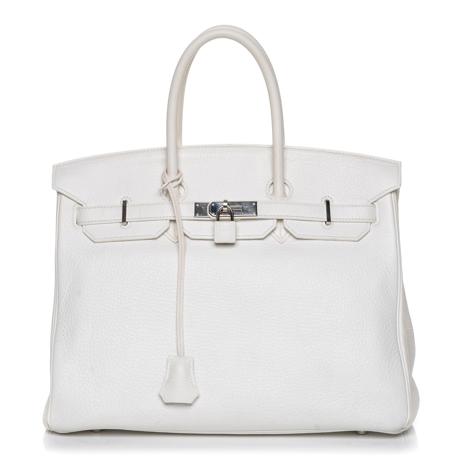 Hermes Taurillon Clemence Birkin 35 White 1 of 19