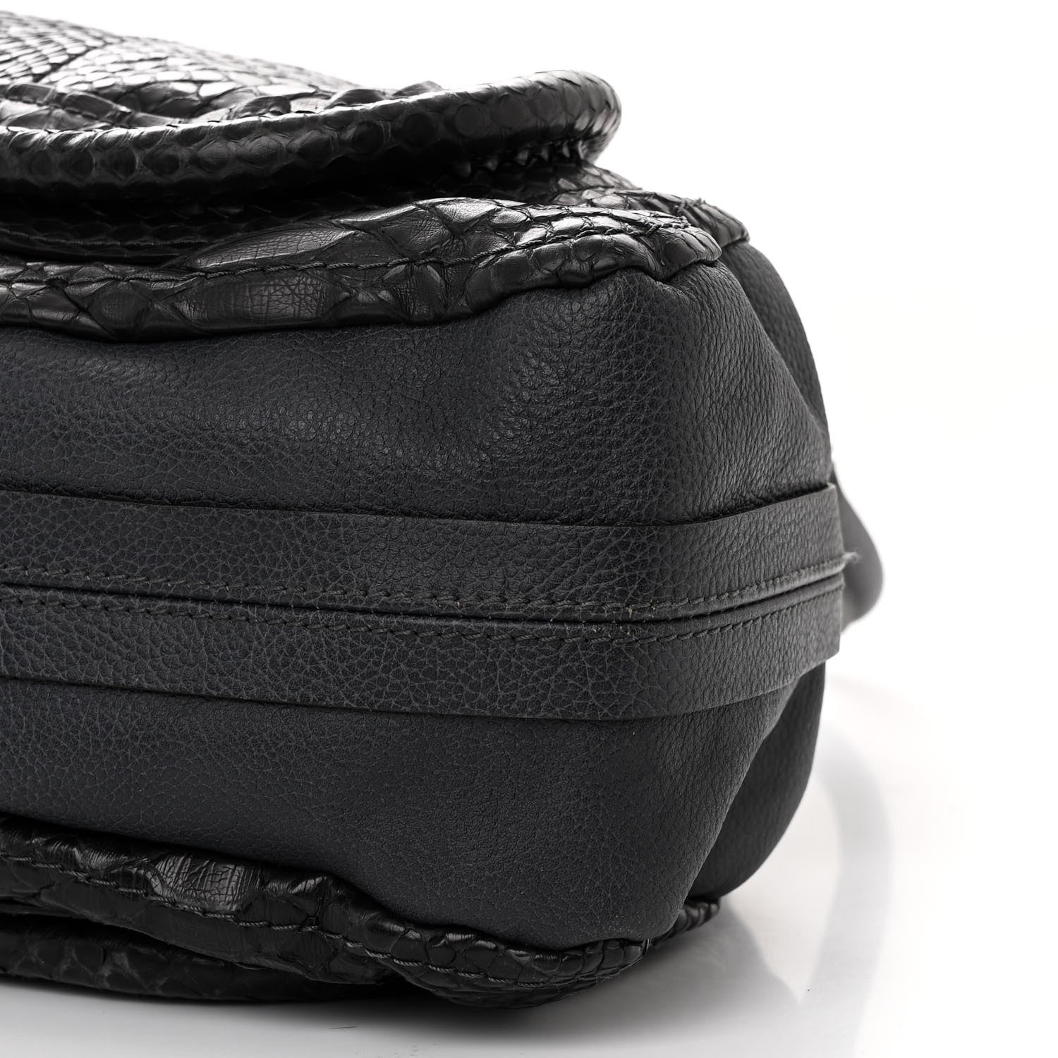 Chloe Snakeskin Large Paraty Black 10 of 12