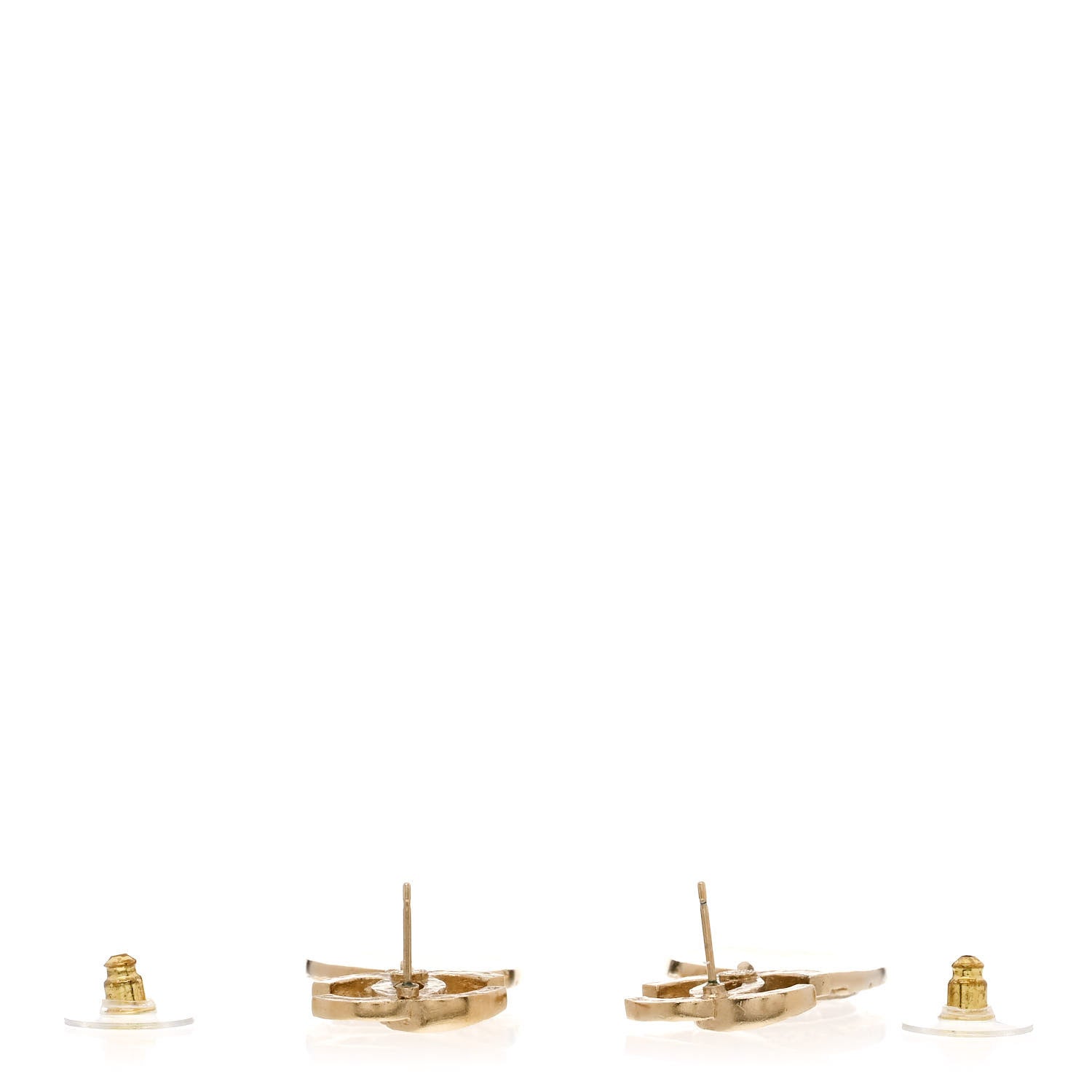 Chanel Crystal Crown CC Drop Earrings Gold 3 of 4