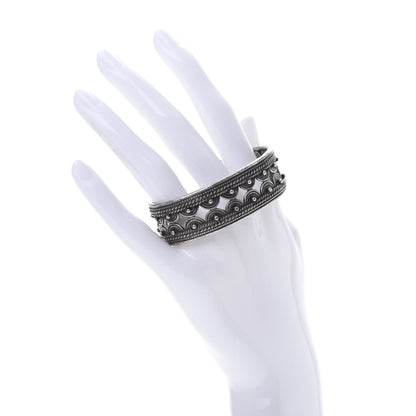 Saint Laurent Brass Marrakech Cuff Bracelet Silver 2 of 4
