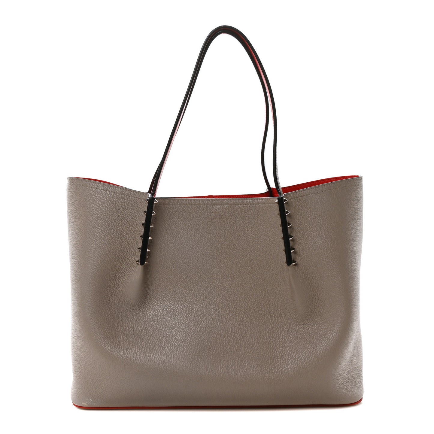 Calfskin Spiked Large Cabarock Shopper Tote Grey