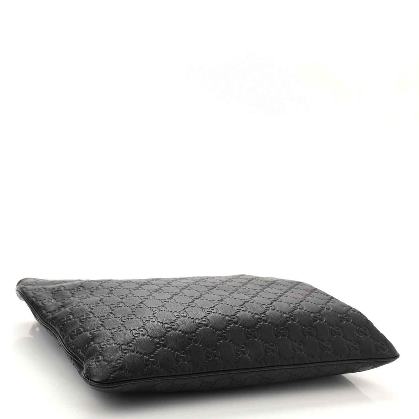 Guccissima Medium Flat Messenger Bag Black