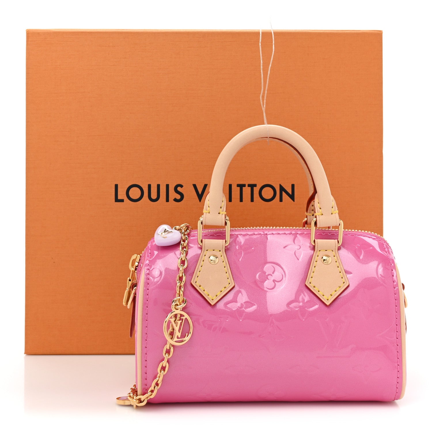 Louis Vuitton Vernis Monogram Nano Speedy Neon Pink 9 of 9