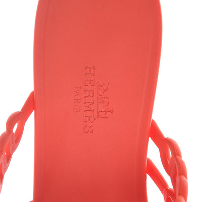 Hermes Rubber Chaine d'Ancre Nude Sandals 38 Pavot 7 of 8