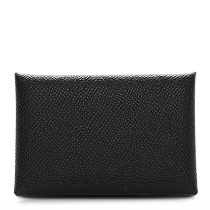 Hermes Epsom Calvi Card Case Black 1 of 8