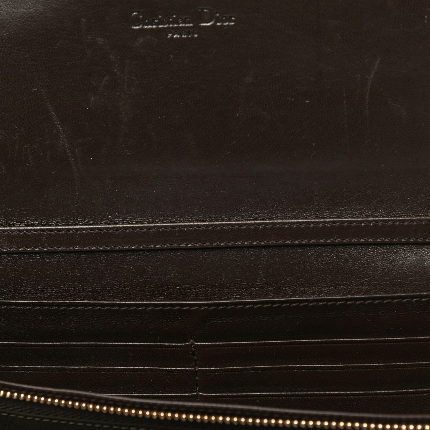Lambskin Cannage Rendezvous Chain Wallet Brown