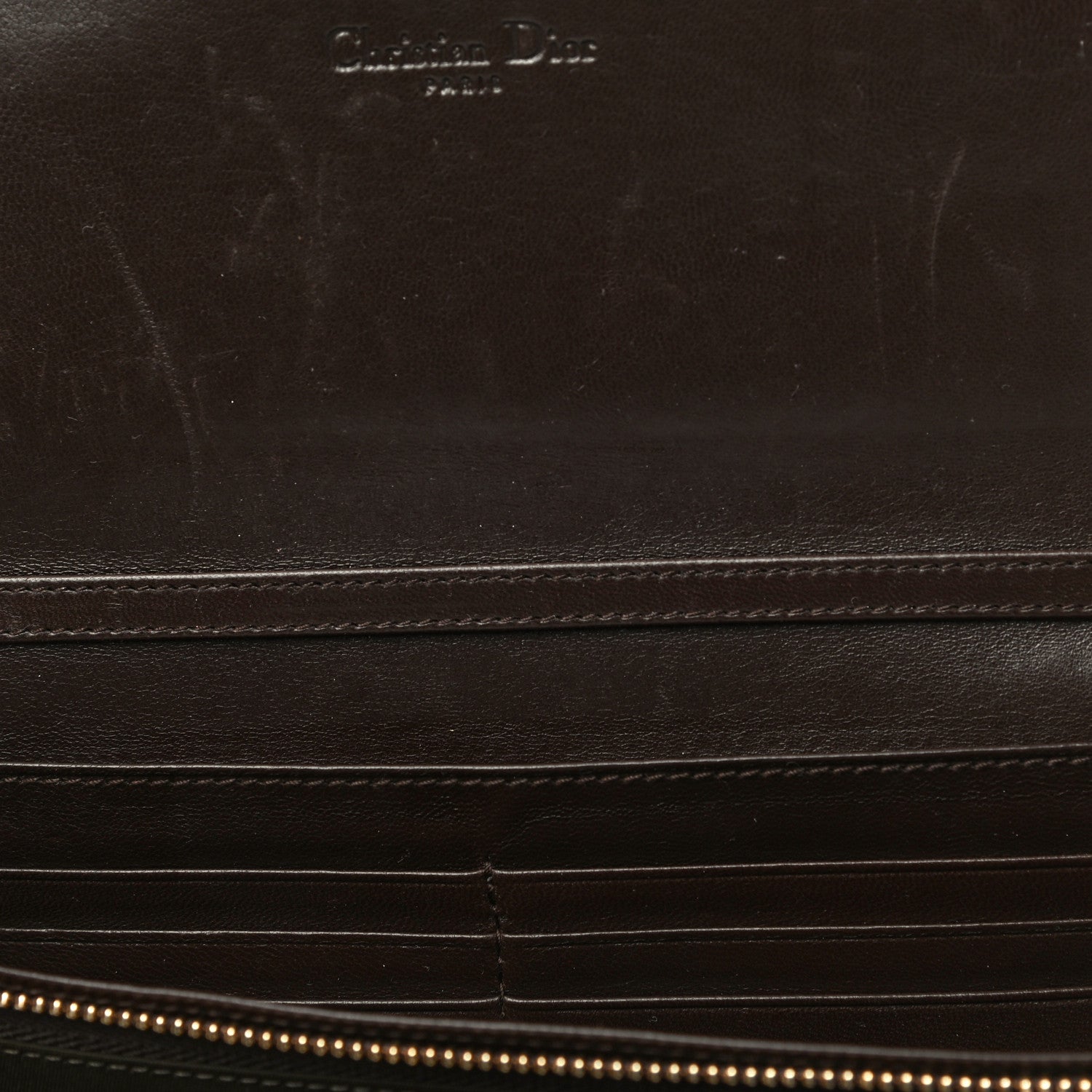 Christian Dior Lambskin Cannage Rendezvous Chain Wallet Brown 14 of 16