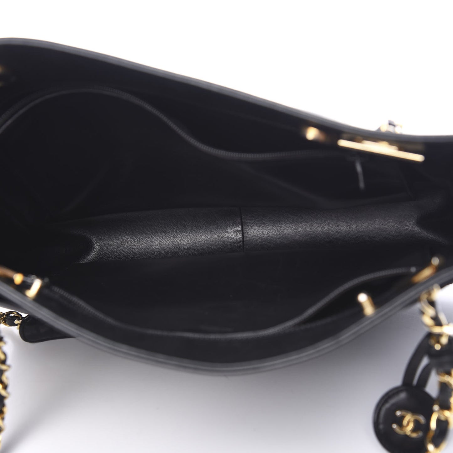 Lambskin Quilted Shoulder Bag Black