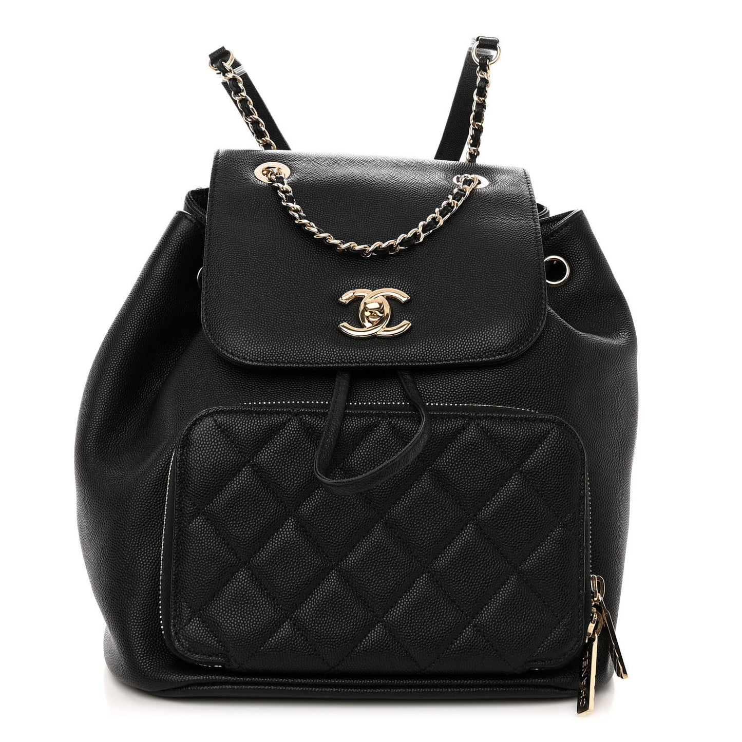 Caviar Quilted Business Affinity Backpack Black