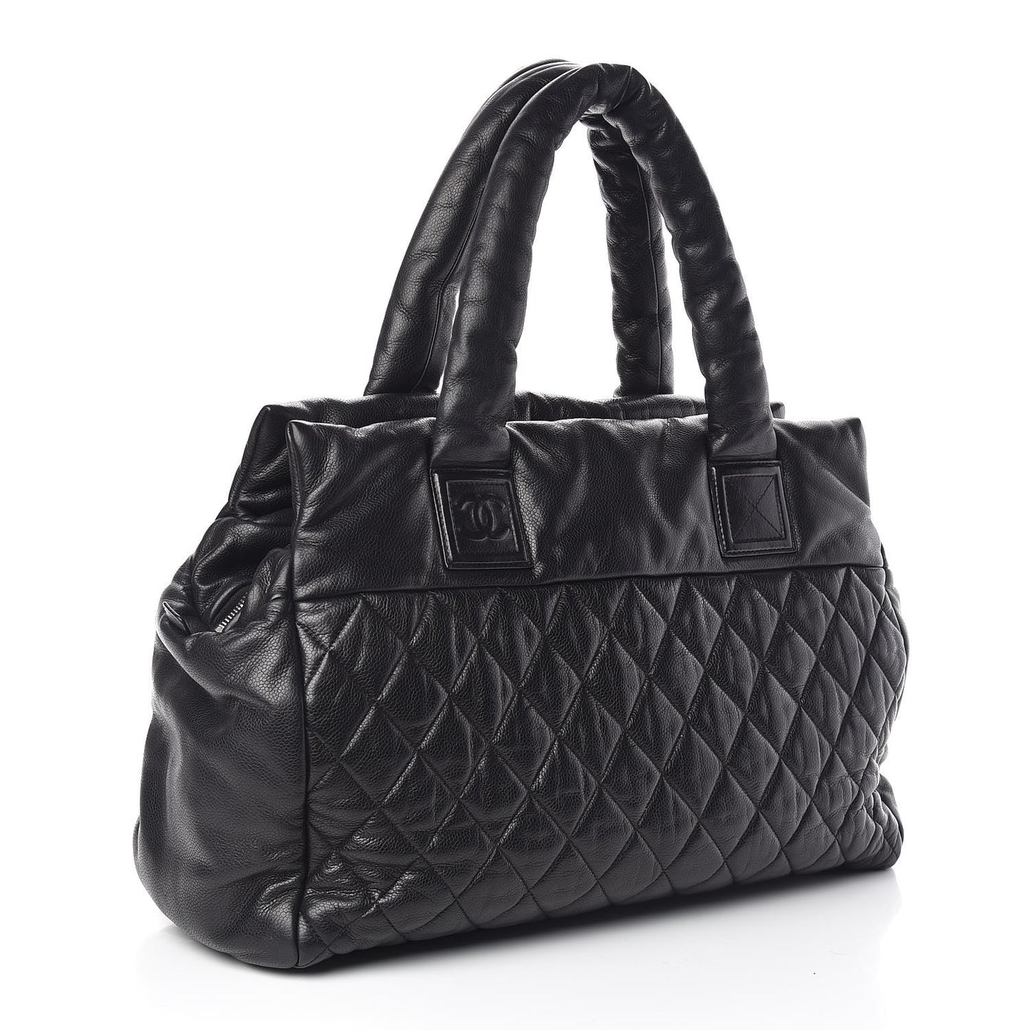 Caviar Quilted Large Coco Cocoon Tote Black