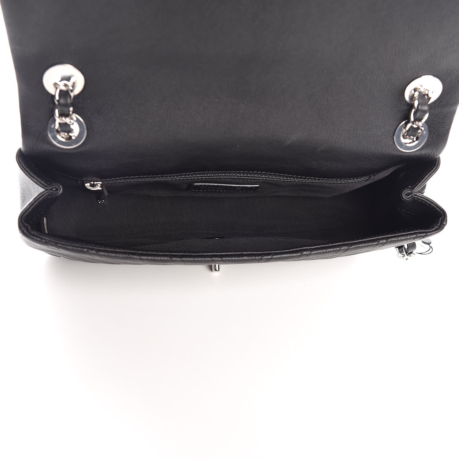 Chanel Calfskin Studded Chevron Quilted Medium Wars Flap Black 5 of 8