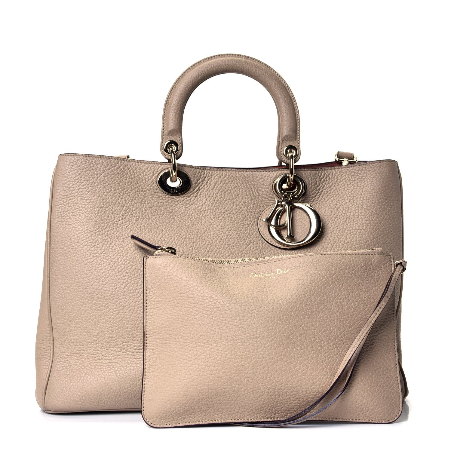 Christian Dior Bullcalf Large Diorissimo Tote Beige Petale 1 of 4