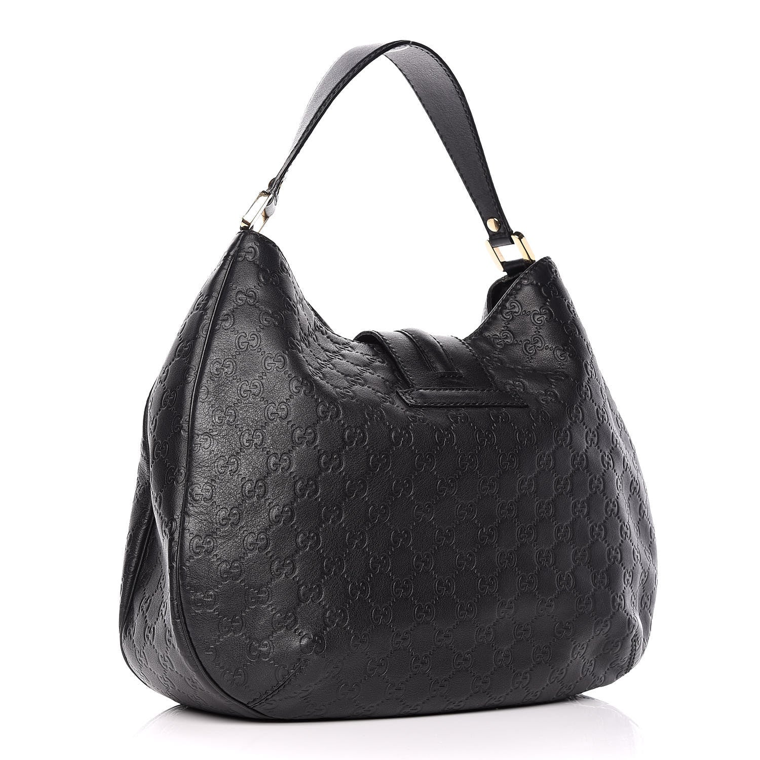 Gucci Guccissima Large New Ladies Web Hobo Black 3 of 11
