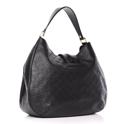 Gucci Guccissima Large New Ladies Web Hobo Black 3 of 11