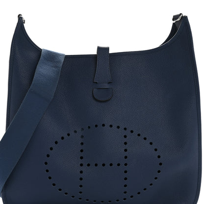 Hermes Taurillon Clemence Evelyne III TGM Bleu Obscur 8 of 12