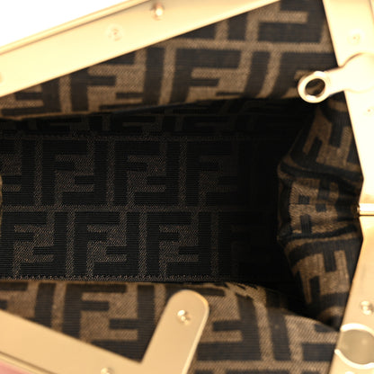 Fendi Nappa Suede Striped Inlay Small Fendi First Pink Multicolor 5 of 11