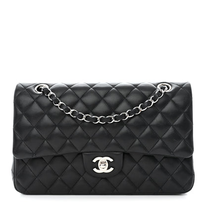 Chanel Lambskin Quilted Medium Double Flap Black 1 of 15