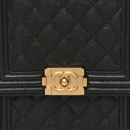 Chanel Caviar Quilted North South Boy Flap Black 8 of 10