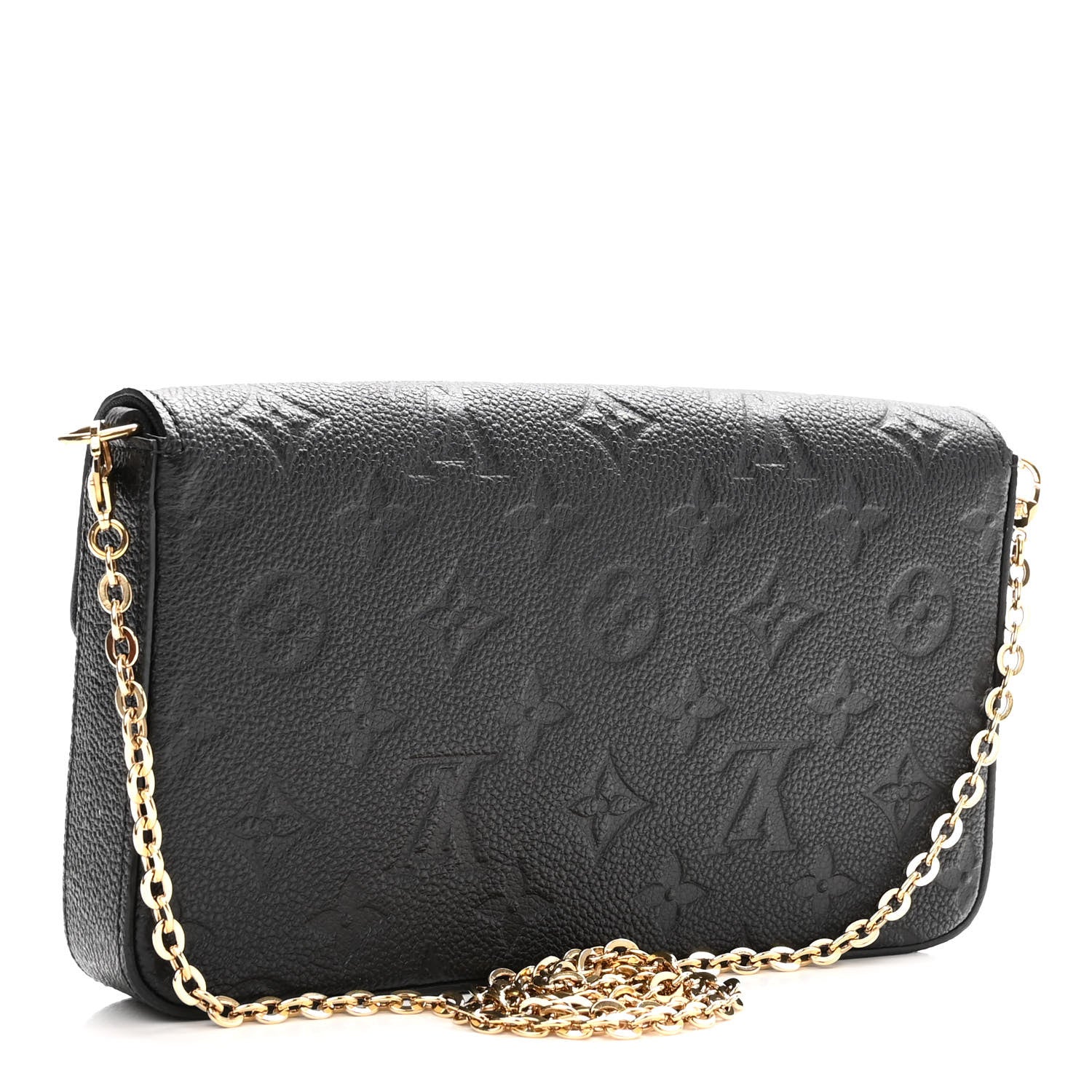 Louis Vuitton Empreinte Pochette Felicie Chain Wallet Black 3 of 9
