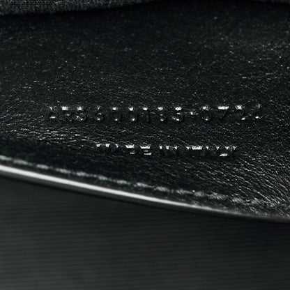 Saint Laurent Grain De Poudre Textured Mixed Matelasse Triquilt Medium Monogram Monochrome Satchel Black 8 of 11