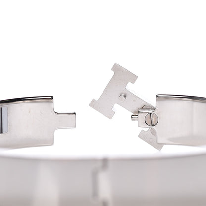 Hermes Enamel Narrow Clic Clac H Bracelet GM Rose Flamingo 5 of 6