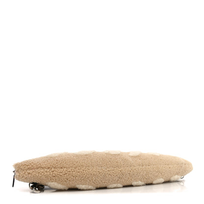 Fendi Sheepskin Baguette Bread Pouch Beige Panna 4 of 10