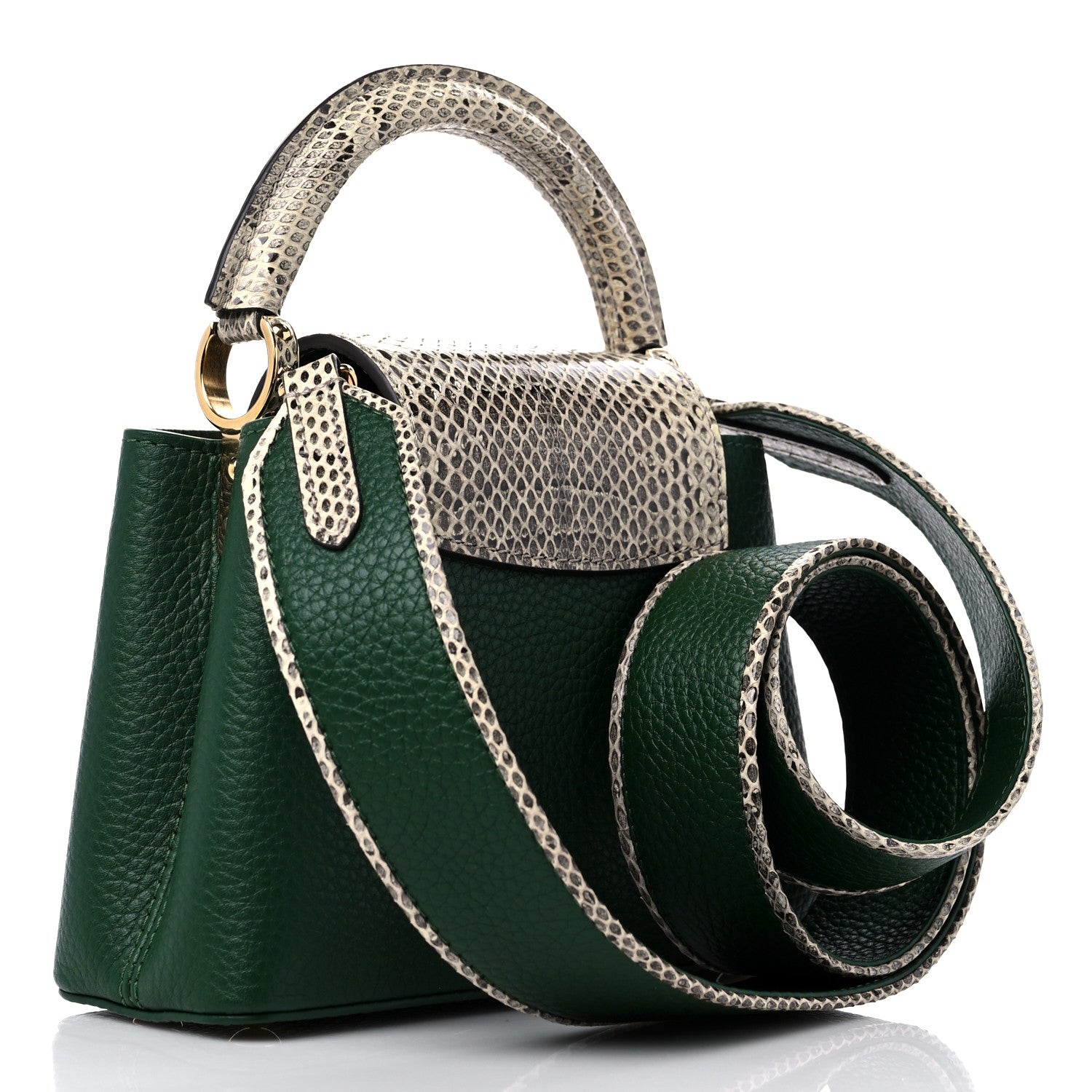 Louis Vuitton Taurillon Ayers Mini Capucines Emeraude 3 of 8