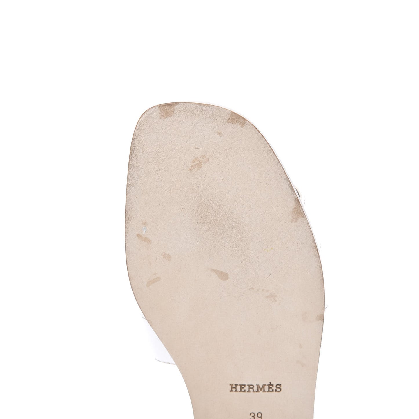 Box Calfskin Oran Sandals 39 White
