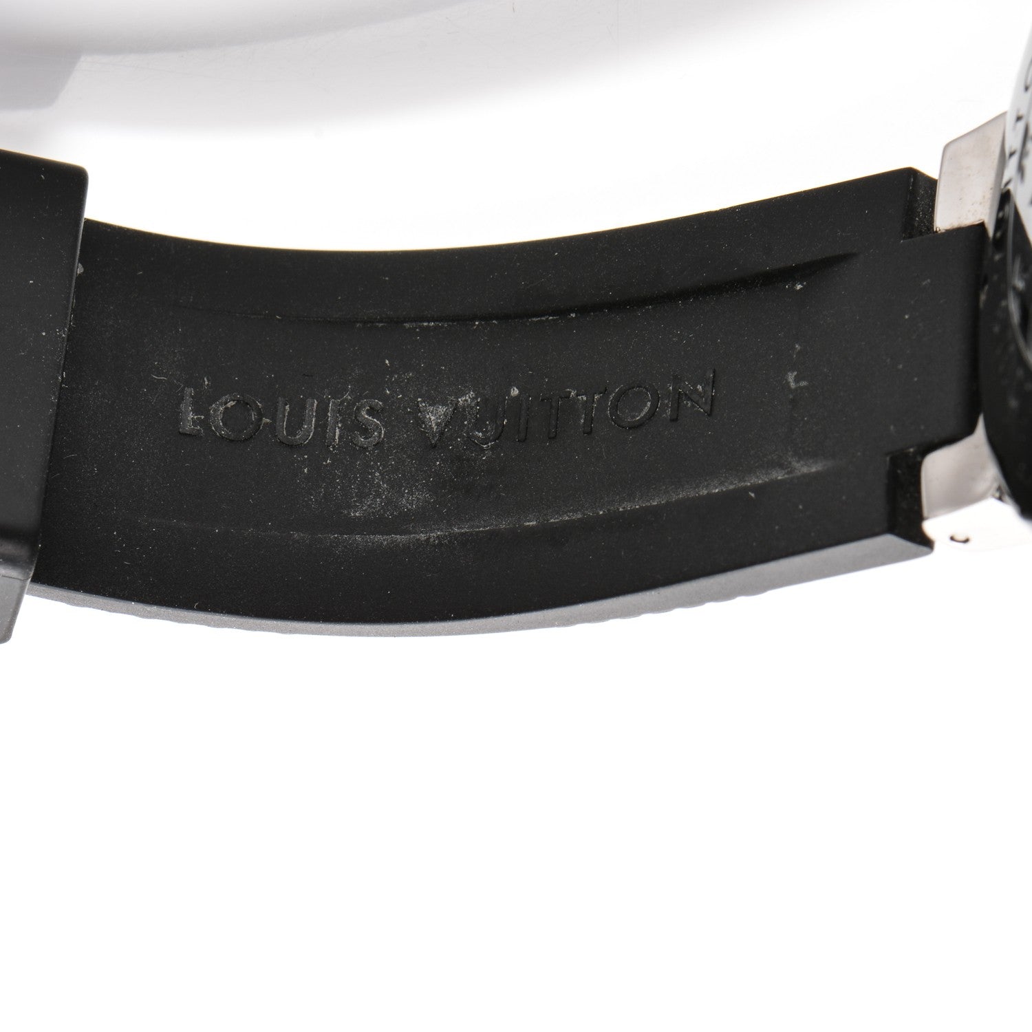 Louis Vuitton Stainless Steel Rubber 41mm Tambour GMT Automatic Watch Black 10 of 12