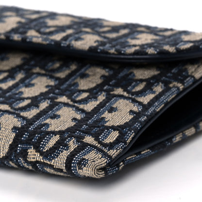Christian Dior Oblique Saddle Chain Wallet Blue 13 of 16