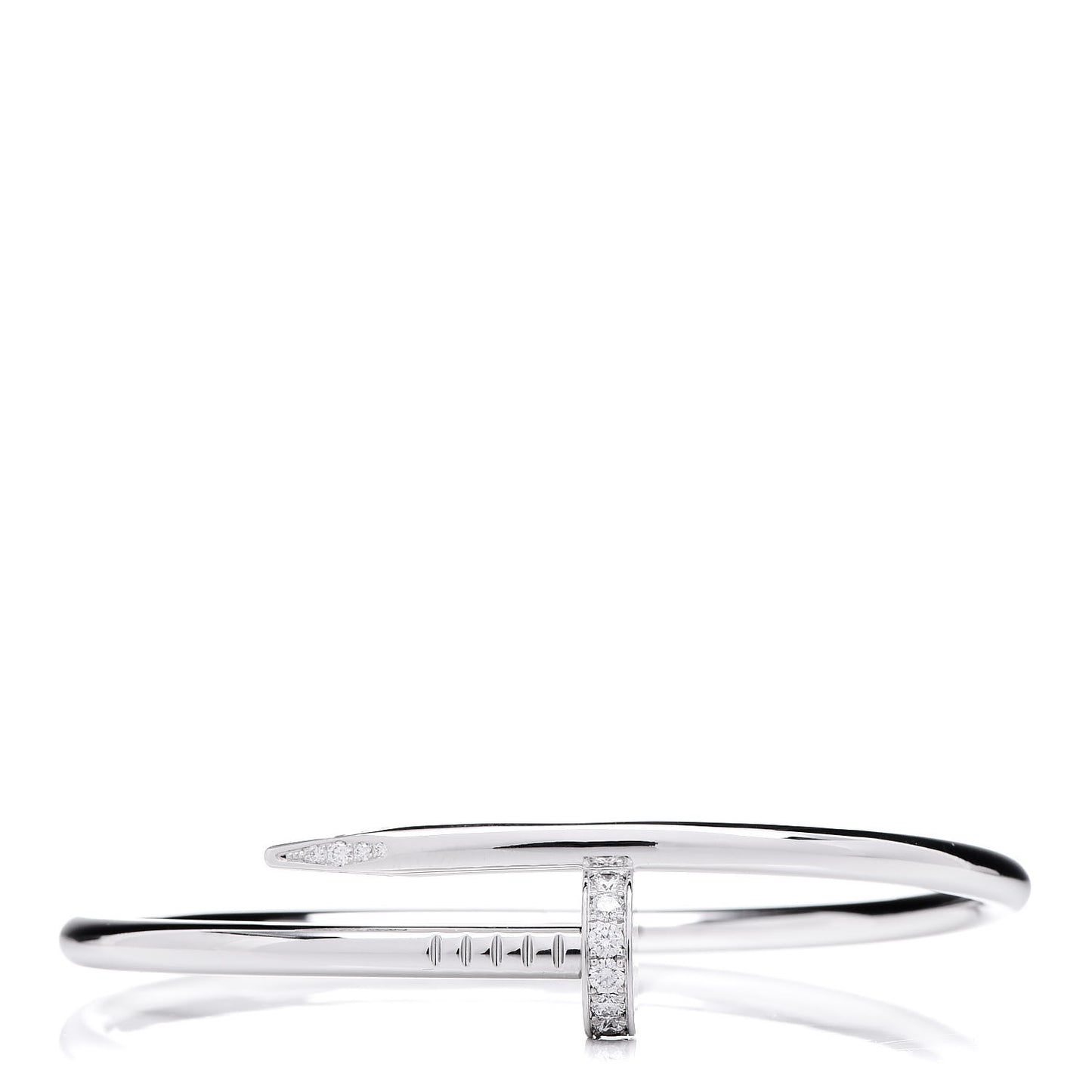 18K White Gold Diamond Juste Un Clou Bracelet 17
