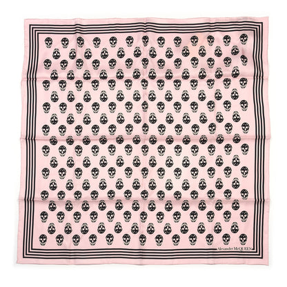 Alexander McQueen Silk Skull Scarf Pink Black 1 of 4