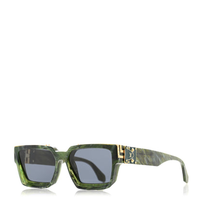 Louis Vuitton Acetate 1.1 Millionaires Z1167E Sunglasses Green Marble 1 of 7