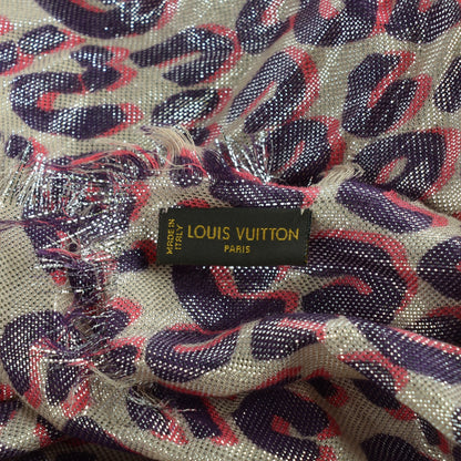 Louis Vuitton Cashmere Silk Leopard Disco Etole Stole 6 of 7