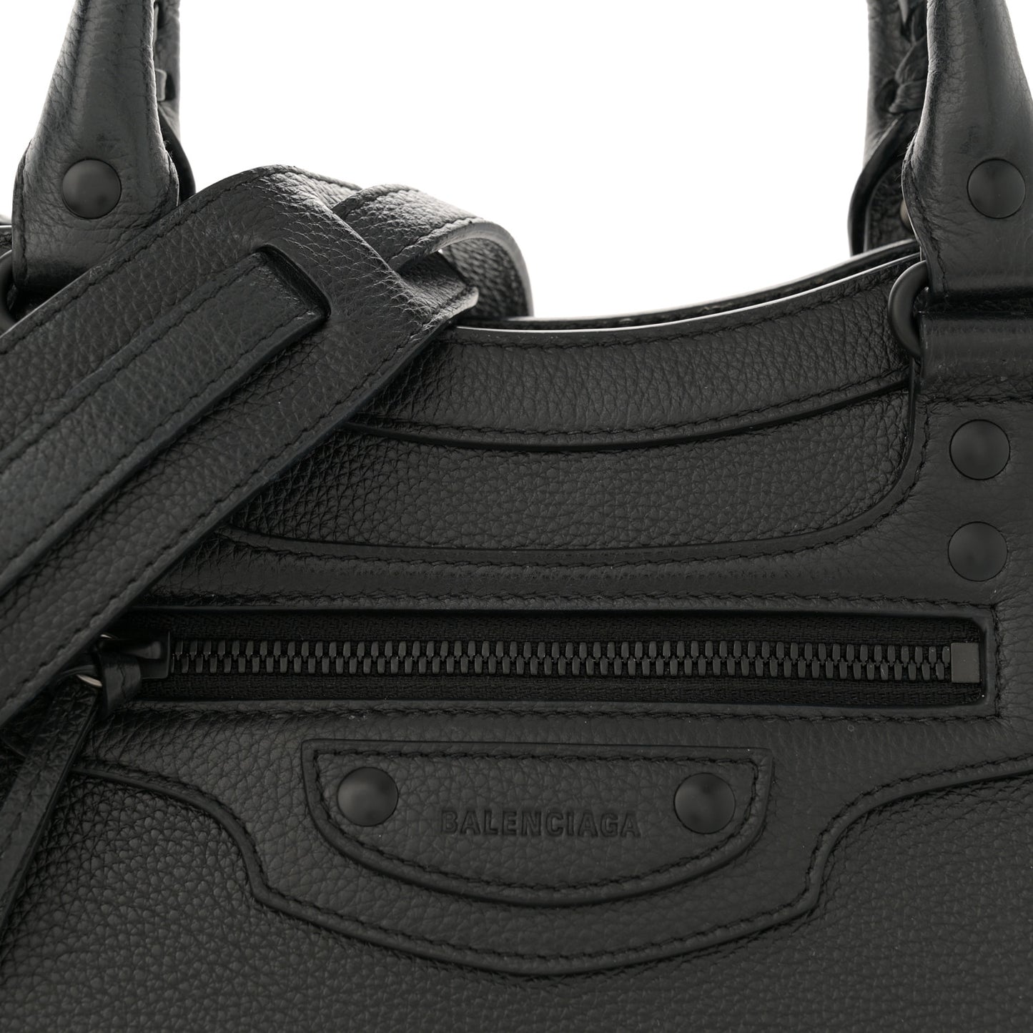 Grained Calfskin Neo Classic Black Hardware S City  Black