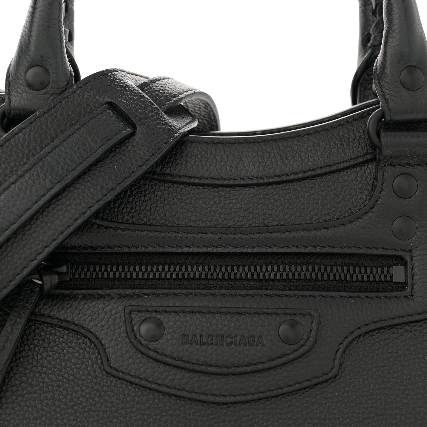 Balenciaga Grained Calfskin Neo Classic Black Hardware S City  Black 8 of 12