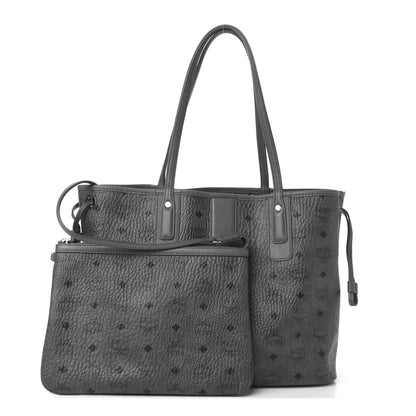 MCM Visetos Medium Liz Reversible Shopper Tote Phantom Grey 1 of 16