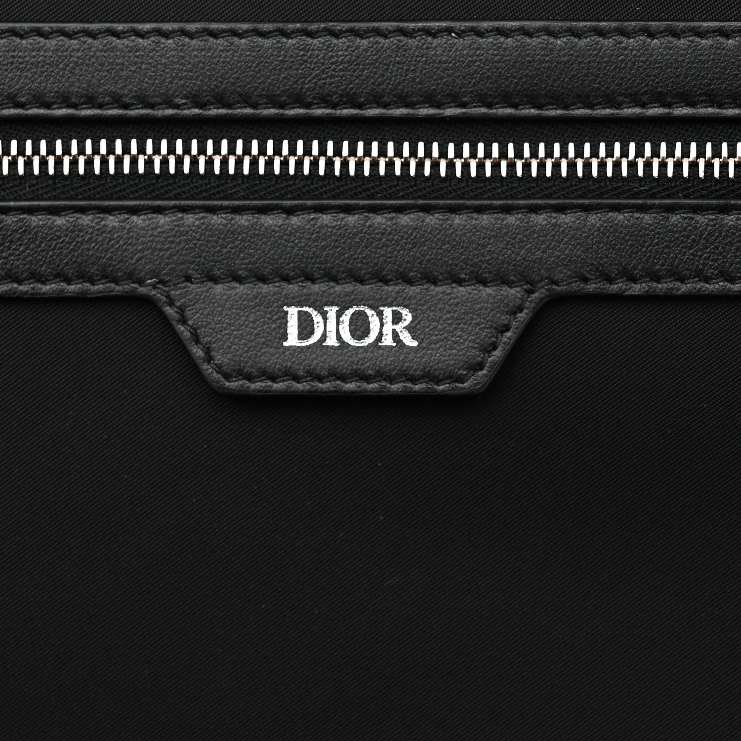 Christian Dior Calfskin Oblique Galaxy Perforated Marsupio World Tour Pelle Sling Black White 6 of 10
